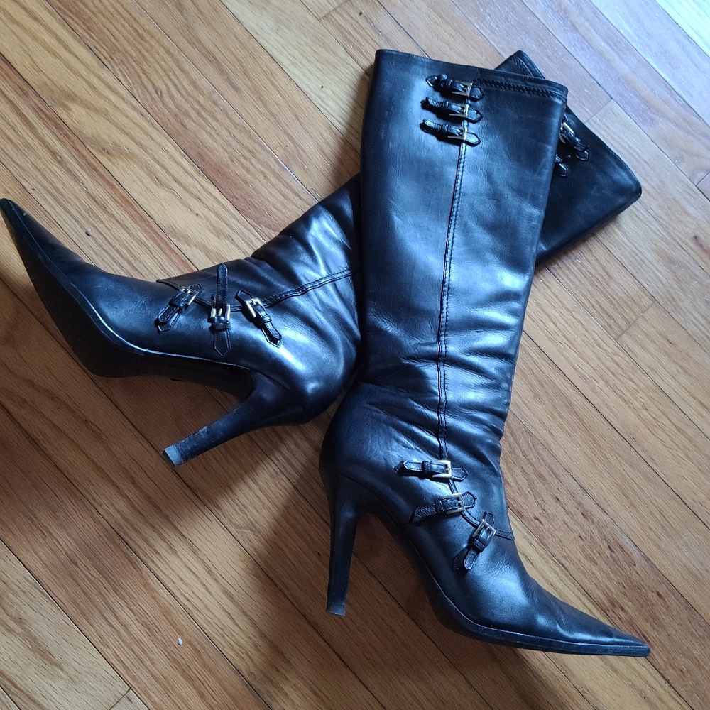 Valentino Garavani leather knee-high boots